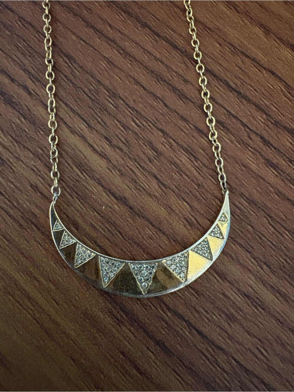 Gorjana Crescent Shimmer Pendant Necklace - Gold-Tone - Picture 6 of 10